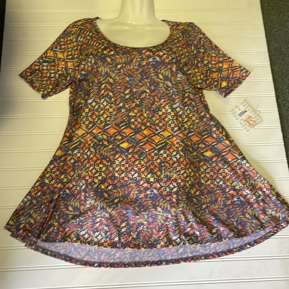 LulaRoe Geometric & Floral Perfect T Top-#0594 - Picture 10 of 12